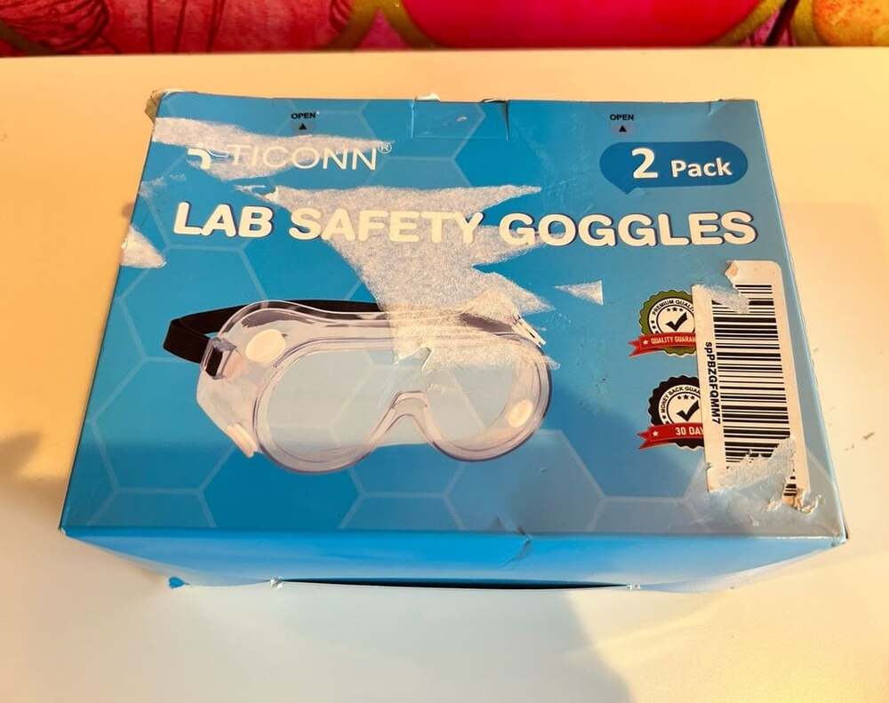 TICONN Lab Safety Goggles Anti-Fog Industrial 2 Pack